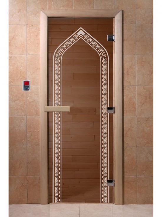 Дверь стекло Бронза с рисунком "Арка"  "DoorWood"