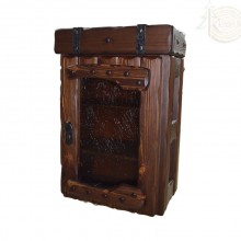 Ящик навесной  (1 дверь) с коваными  ручками, серия "Медведь"  300х340хН820