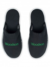 Тапочки Woodson, ваф. с закр. мысом (43-46),черный