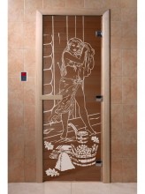 Дверь стекло Бронза с рисунком "Дженифер"  "DoorWood"