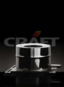 Craft опорная площадка с конденсатоотводом (316/0,8мм+304/0,5мм/ Cerablanket/ термоэмаль черная +600° ) Ф180х130 изоляция 25 мм