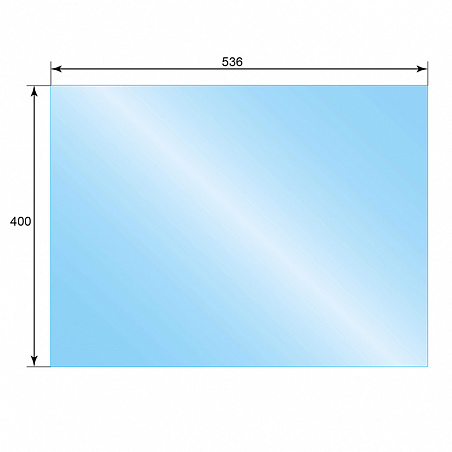 Стекло ASTON 700 (0,536*0,400) каминная топка