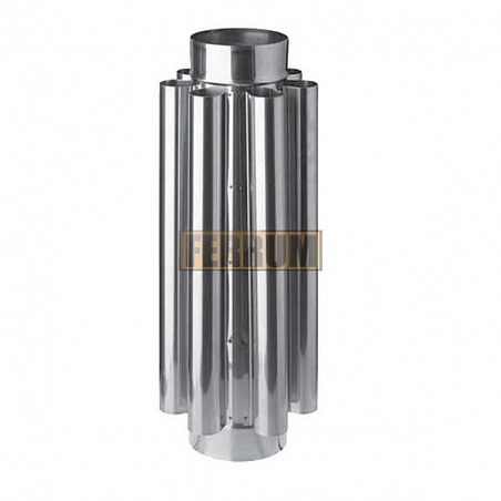 Дымоход-конвектор (н/ж.ст 0,8 мм +н/ж.) Ф150