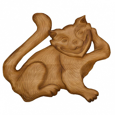 Панно резное "Кот"