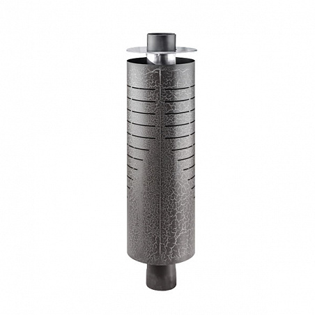 Дымоход- эконамайзер с резной корзиной для камней, шибером и регулируемой конвекцией "Лайн" Ф-115мм, L- 1 м (Антик)