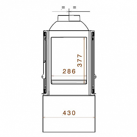 Печь LCI 5 GDFs Stove, двусторонняя, стекло слева (Liseo) 