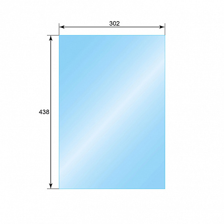 Стекло ASTON "Вертикаль" (0,302*0,438) каминная топка