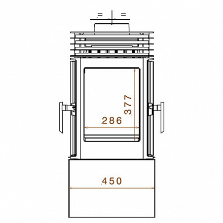 Печь LCI 9 GDF Stove, двусторонняя (Liseo)