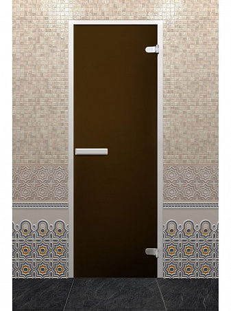 Дверь для Хамама стекло Сатин 2100*800 мм "DoorWood"