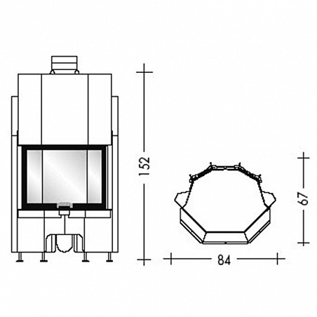 Топка AIRFIRE Portello Prismatico (EdilKamin) 