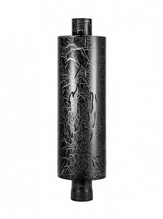 Дымоход- эконамайзер с резной корзиной для камней, шибером и регулируемой конвекцией "Пламя" Ф-115мм, L- 1 м (Антик, Черный)