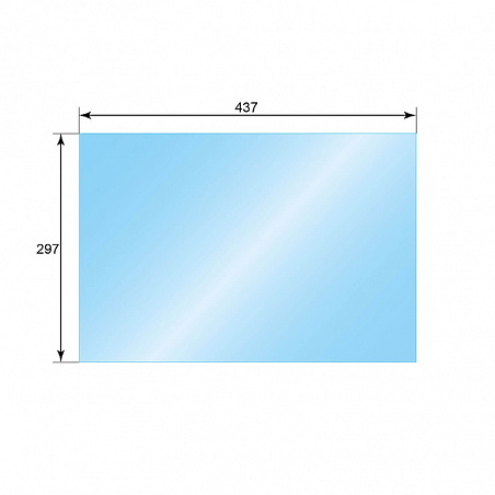 Стекло ASTON 600 (0,297*0,437) каминная топка