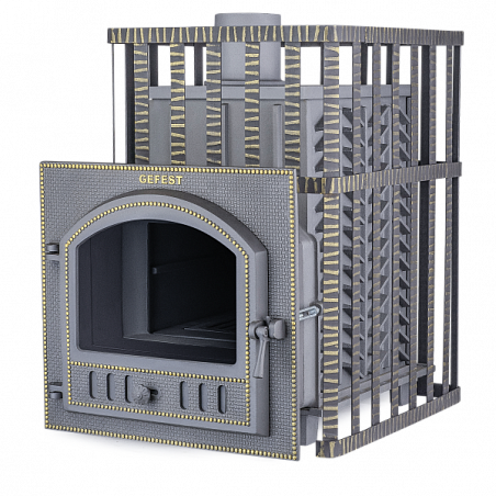 Чугунная печь для бани Гефест (ЗК в сетке-30 П) до 30 кубов