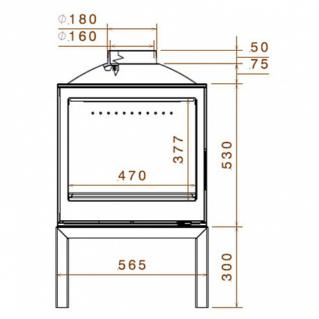 Печь LCI 5 GF Stove (Liseo) черная 