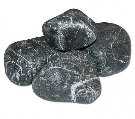 Камень Пироксенит "Черный принц" шлифованый 10кг короробка