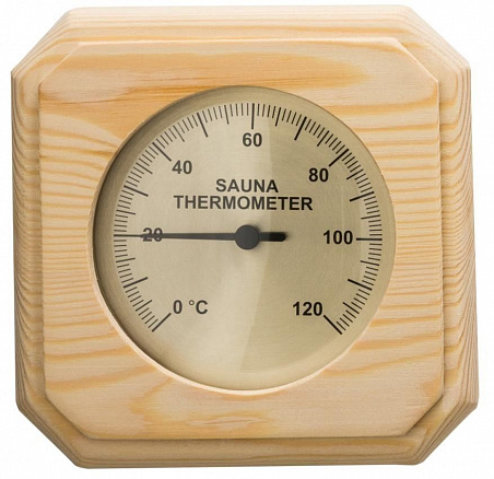Термометр SAWO квадр.под стеклом 220-ТА