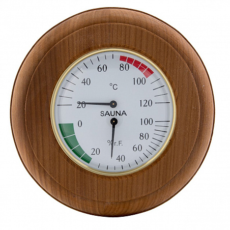 ТН-10Т Термогигрометр Круг (термодревесина)