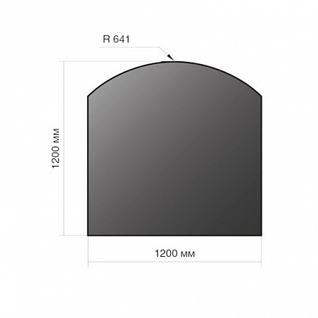 Лист напольный черный 1200х1200х2 мм (R641) Везувий