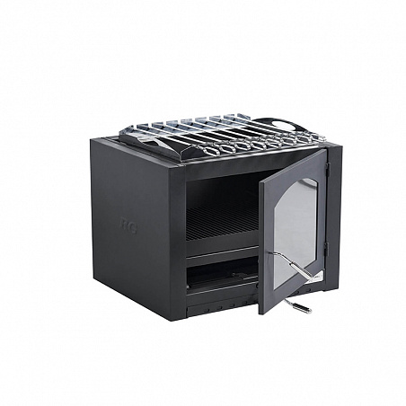 Встраиваемый гриль барбекю угольно - дровяной. Модель "GRILL - BOX".